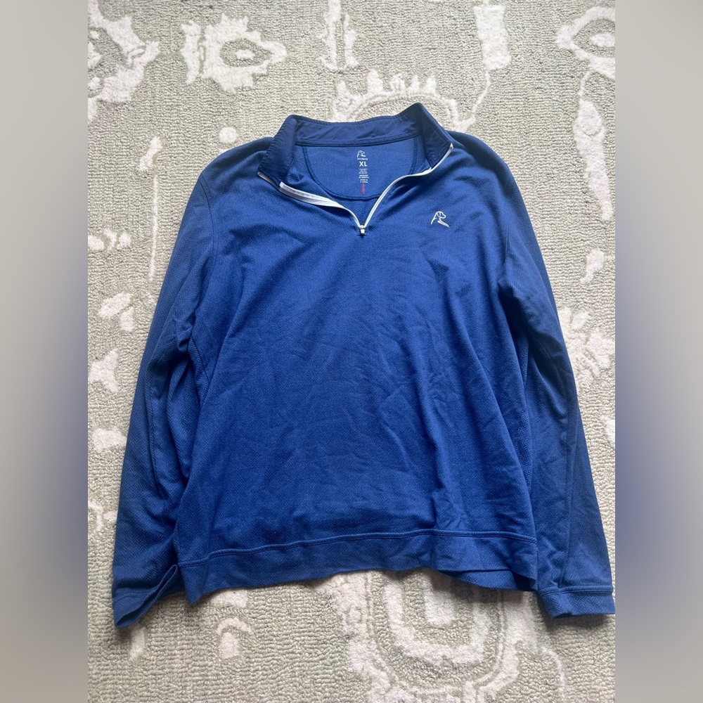 Rhoback Men's Performance Blue Quarter-Zip Jacket